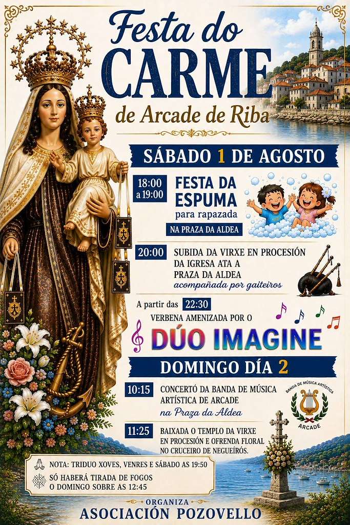 Festa do Carme de Arcade de Riba (2026) en Soutomaior