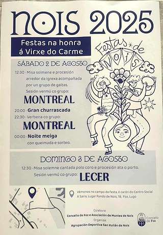 Fechas, información, programa, cartel, imágenes, mapa y ubicación de Festa do Carme de Nois   en  Foz