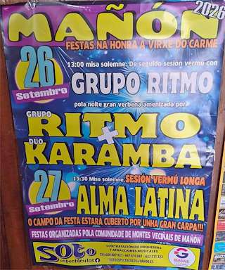 Fechas, información, programa, cartel, imágenes, mapa y ubicación de Festa do Carmen (2026) en Mañón