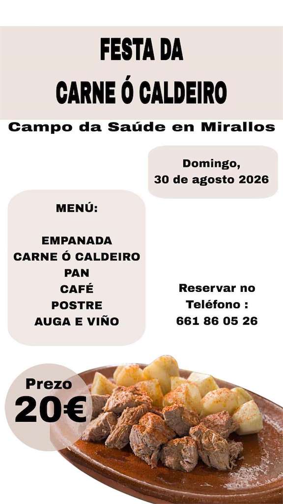 Festa do Carne ó Caldeiro de Mirallos  (2026) en A Peroxa
