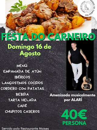 Fechas, información, programa, cartel, imágenes, mapa y ubicación de Festa do Carneiro de Camos (2026) en Nigrán