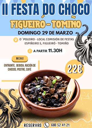 Fechas, información, programa, cartel, imágenes, mapa y ubicación de II Festa do Choco de Figueiró (2026)  en  Tomiño