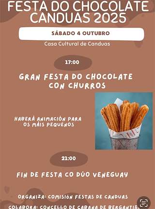 Fechas, información, programa, cartel, imágenes, mapa y ubicación de Festa do Chocolate de Canduas (2025)  en  Cabana de Bergantiños
