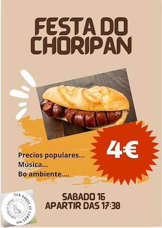 Fechas, información, programa, cartel, imágenes, mapa y ubicación de Festa do Choripan de Camos (2026)  en  Nigrán