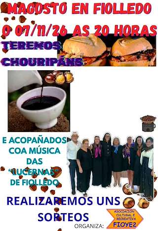 Fechas, información, programa, cartel, imágenes, mapa y ubicación de Festa do Chouripán e Magosto de Fiolledo (2026)  en  Salvaterra do Miño