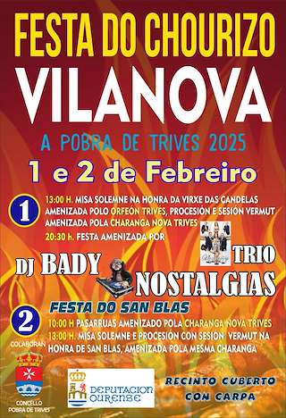 Fechas, información, programa, cartel, imágenes, mapa y ubicación de Festa do Chourizo de Vilanova  en  A Pobra de Trives
