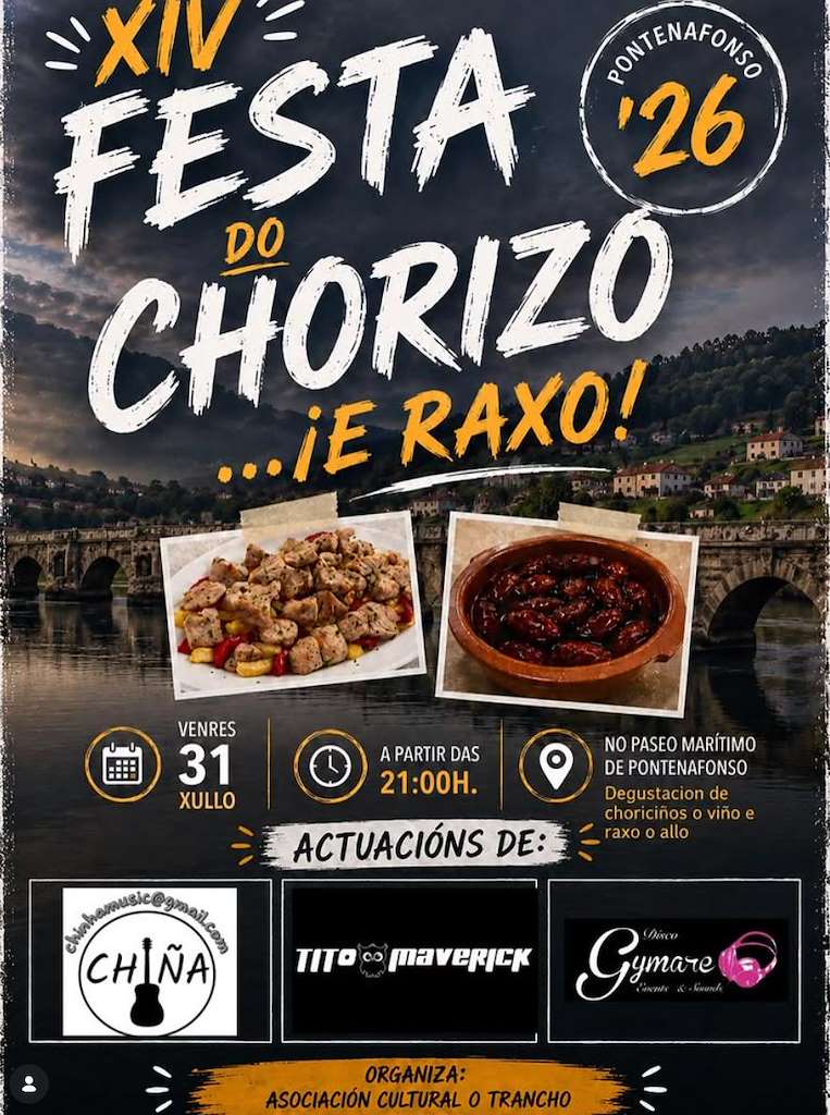 XIV Festa do Chourizo e do Raxo de Pontenafonso (2026) en Outes