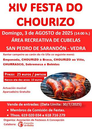 Fechas, información, programa, cartel, imágenes, mapa y ubicación de XIV Festa do Chourizo   en  Vedra