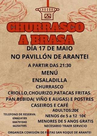 Fechas, información, programa, cartel, imágenes, mapa y ubicación de Festa do Churrasco a Brasa de Arantei   en  Salvaterra do Miño