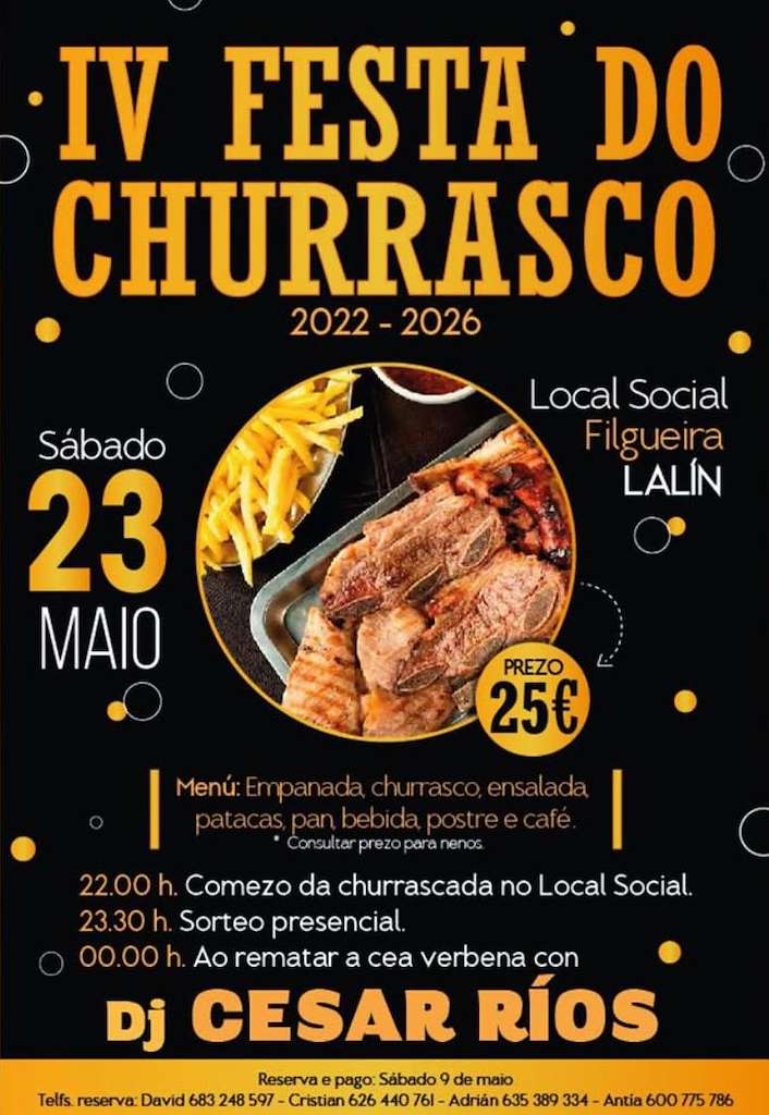 IV Festa do Churrasco de Filgueira (2026) en Lalín