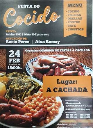 Fechas, información, programa, cartel, imágenes, mapa y ubicación de Festa do Cocido   en  Arteixo