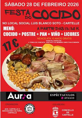 Fechas, información, programa, cartel, imágenes, mapa y ubicación de Festa do Cocido (2026)  en  Cartelle