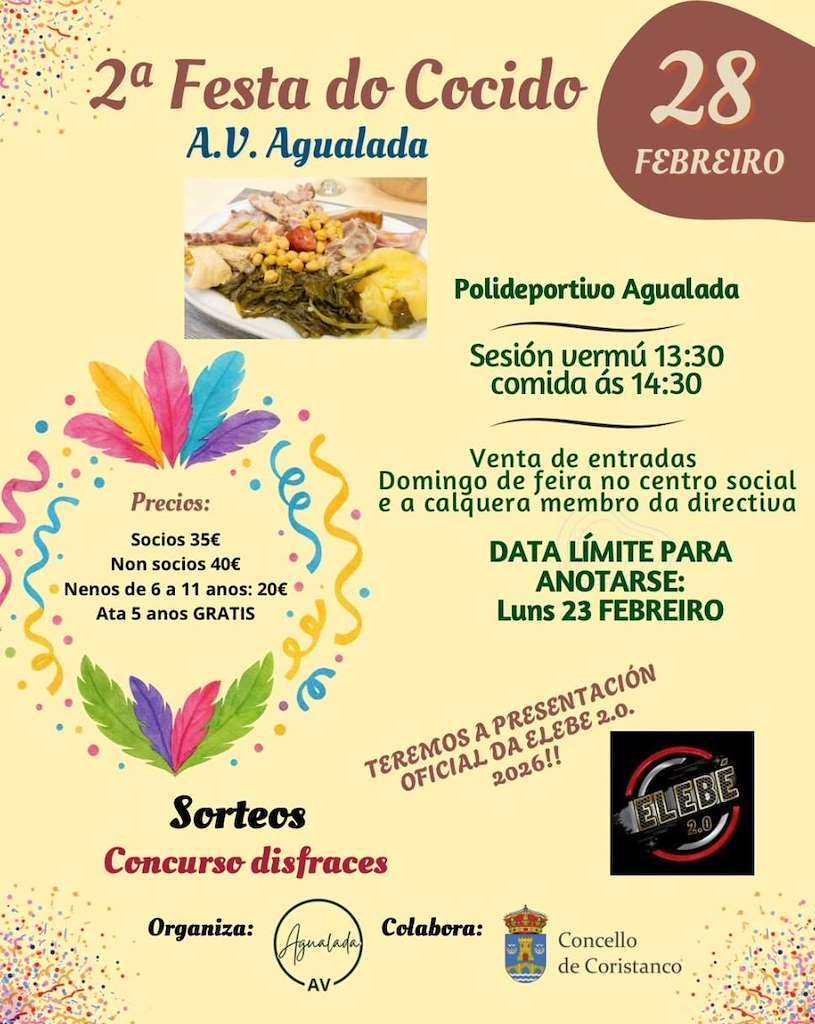 II Festa do Cocido de Agualada (2026) en Coristanco