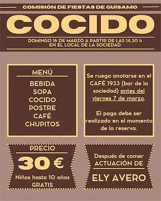 Fechas, información, programa, cartel, imágenes, mapa y ubicación de Festa do Cocido de Guísamo  en  Bergondo