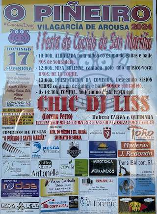 Fechas, información, programa, cartel, imágenes, mapa y ubicación de II Festa do Cocido de San Martiño de O Piñeiro (2025)  en  Vilagarcía de Arousa
