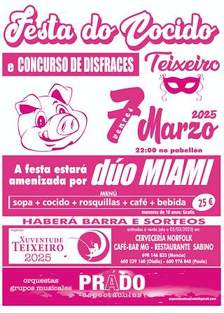 Fechas, información, programa, cartel, imágenes, mapa y ubicación de Festa do Cocido de Teixeiro  en  Curtis