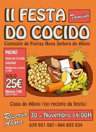 Fechas, información, programa, cartel, imágenes, mapa y ubicación de II Festa do Cocido do Alivio  en  Tomiño