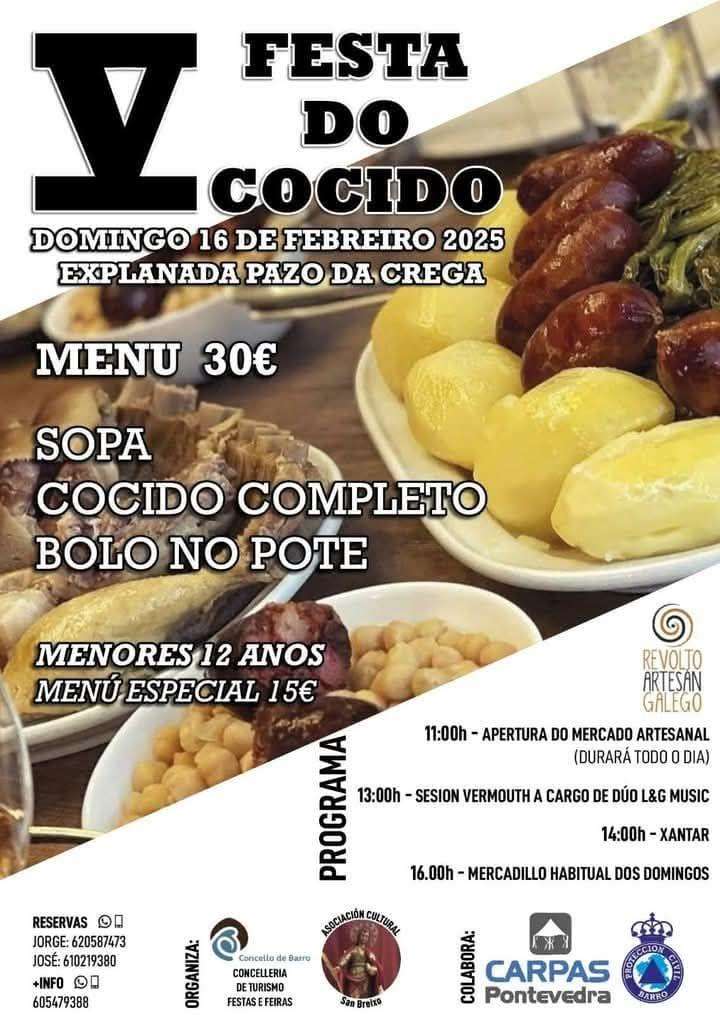 VI Festa do Cocido e Mercado Artesanal (2026) en Barro