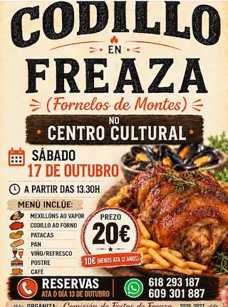 Fechas, información, programa, cartel, imágenes, mapa y ubicación de Festa do Codillo de Freaza (2026)  en  Fornelos de Montes