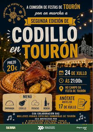 Fechas, información, programa, cartel, imágenes, mapa y ubicación de II Festa do Codillo de Tourón (2026)  en  Ponte Caldelas