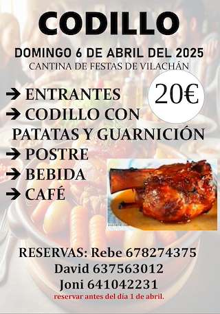 Fechas, información, programa, cartel, imágenes, mapa y ubicación de Festa do Codillo de Vilachán  en  Tomiño