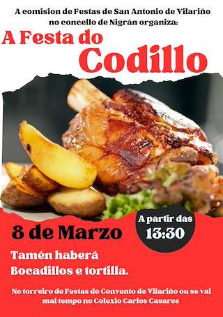 Fechas, información, programa, cartel, imágenes, mapa y ubicación de Festa do Codillo de Vilariño (2026)  en  Nigrán