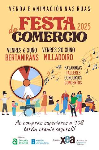 Fechas, información, programa, cartel, imágenes, mapa y ubicación de Festa do Comercio de Bertamiráns  en  Ames