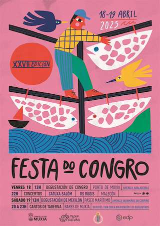 Fechas, información, programa, cartel, imágenes, mapa y ubicación de XXVII Festa do Congro  en  Muxía