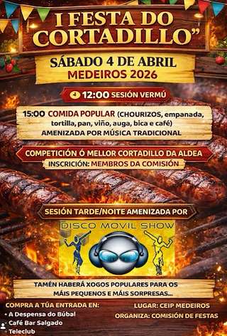 Fechas, información, programa, cartel, imágenes, mapa y ubicación de I Festa do Cortadillo de Medeiros (2026)  en  Monterrei