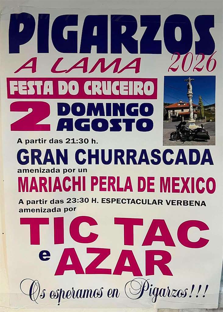 Festa do Cruceiro de Pigarzos (2026) en A Lama
