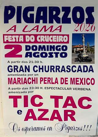 Fechas, información, programa, cartel, imágenes, mapa y ubicación de Festa do Cruceiro de Pigarzos (2026)  en  A Lama