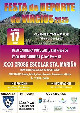 Fechas, información, programa, cartel, imágenes, mapa y ubicación de Festa do Deporte de Vincios  en  Gondomar