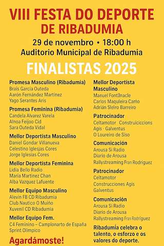 Fechas, información, programa, cartel, imágenes, mapa y ubicación de VIII Festa do Deporte (2025)  en  Ribadumia