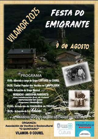 Fechas, información, programa, cartel, imágenes, mapa y ubicación de Festa do Emigrante de Vilamor  en  Folgoso do Courel
