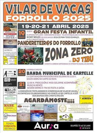 Fechas, información, programa, cartel, imágenes, mapa y ubicación de Festa do Forrollo de Vilar de Vacas  en  Cartelle