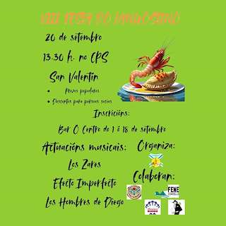 Fechas, información, programa, cartel, imágenes, mapa y ubicación de VIII Festa do Langostino  en  Fene