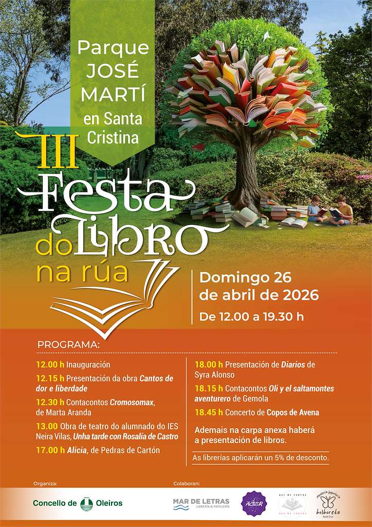 III Festa do Libro na Rúa (2026) en Oleiros