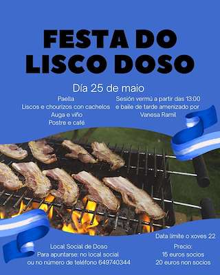 Fechas, información, programa, cartel, imágenes, mapa y ubicación de Festa do Lisco de Doso  en  Narón