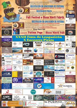 Fechas, información, programa, cartel, imágenes, mapa y ubicación de XXXII Festa do Longueirón - X Encontro Pirata  en  Fisterra