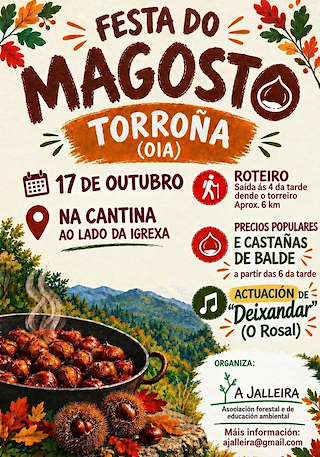 Fechas, información, programa, cartel, imágenes, mapa y ubicación de Festa do Magosto de Torroña (2026)  en  Oia