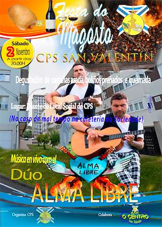 Fechas, información, programa, cartel, imágenes, mapa y ubicación de Festa do Magosto do CPS San Valentín (2025)  en  Fene