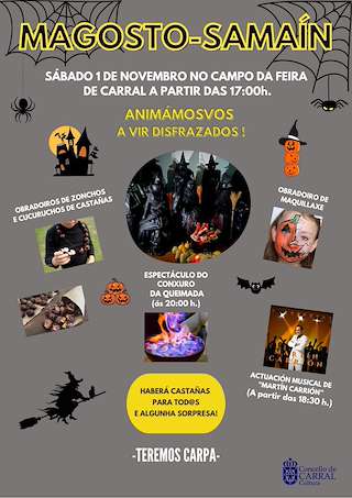 Fechas, información, programa, cartel, imágenes, mapa y ubicación de Festa do Magosto e do Samaín (2025)  en  Carral