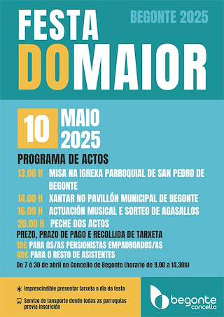 Fechas, información, programa, cartel, imágenes, mapa y ubicación de Festa do Maior  en  Begonte