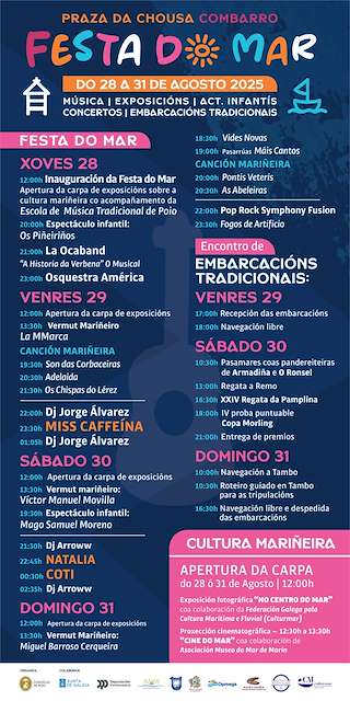 Fechas, información, programa, cartel, imágenes, mapa y ubicación de Festa do Mar de Combarro  en  Poio