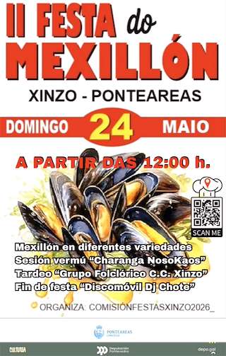 Fechas, información, programa, cartel, imágenes, mapa y ubicación de II Festa do Mejillón de Xinzo  (2026)  en  Ponteareas