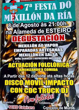 Fechas, información, programa, cartel, imágenes, mapa y ubicación de VII Festa do Mexillón da Ría (2026)  en  Muros