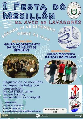 Fechas, información, programa, cartel, imágenes, mapa y ubicación de I Festa do Mexillón de Lavadores  (2025)  en  Vigo