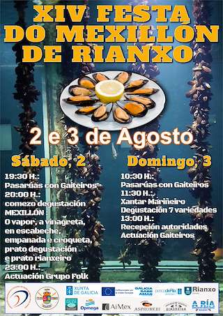 Fechas, información, programa, cartel, imágenes, mapa y ubicación de XIV Festa do Mexillón  en  Rianxo