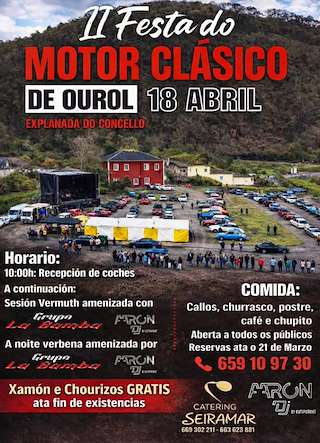 Fechas, información, programa, cartel, imágenes, mapa y ubicación de II Festa do Motor Clásico (2026) en Ourol