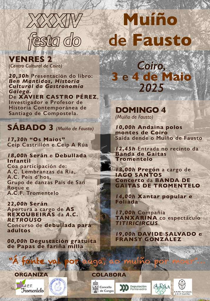 XXXIV Festa do Muíño de Fausto (2025) en Cangas